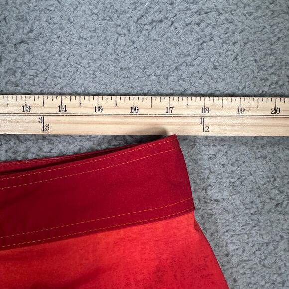 PrAna Boardshort Drawstring Mens 34‎ Red Swim Beach Summer Surf Vacation Red - Picture 5 of 9